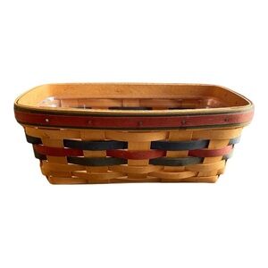 Longaberger 1998 Shades of Autumn Bakers Bounty Basket and Protector
